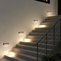 Lampe d'extérieur encastrée cylindrique étanche à LED murale décorative en aluminium pour escalier et jardin, style moderne