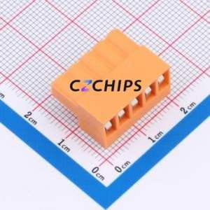 MXHT396K-3.96-05P-OE01-Cu-S-A Plug-in Terminal Block P=3.96mm Connector Screw Fixing 1x5P 3.96mm Orange - Product Image 2