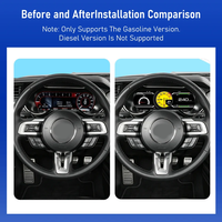 Dashboard Digital Cluster Mobil Sistem Linux 15,8 Inci untuk Ford Mustang 2015-2023 Layar LCD Pengganti Speedometer Virtual