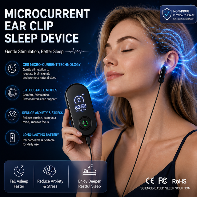 Portable Auricular Vagus Nerve Sleep Aid Relaxation Anxiety Stress Relief Device Improves Focus Sleep-Household Auricular