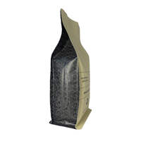 Emballage de grains de café imprimé personnalisé pochette de boîte à fond carré recyclable 200g 500g 1kg sac de café 5lb