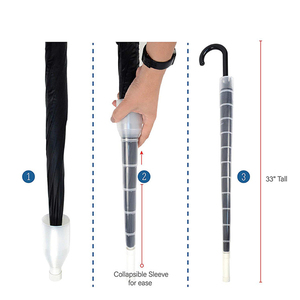 Chinese supplier citizen rain solar sun waterproof outdoor travel custom print telescopic plastic cover umbrella - Product Image 1