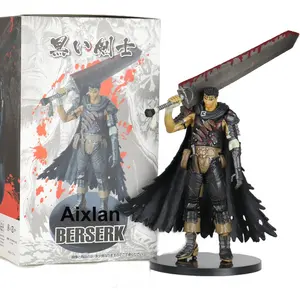 21cm Berserk Black Swordsman Guts PVC Action Figure Collectible Model Toy Gift Berserk Armor Anime Figurine