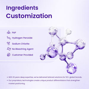 Bandes blanchissantes pour les dents Luxsmile, logo personnalisé, dissolution à sec, violet V34, 18% Pap, 28 bandes, violet - Product Image 4