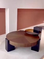 Table à thé circulaire de petite taille italienne minimaliste et moderne pour le salon Table basse de luxe pour la maison