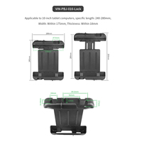 Support de tablette verrouillable de 10 pouces pour tablette tactile Panasonic FZ-M1 et tablettes Samsung VIN-PBJ-016Lock