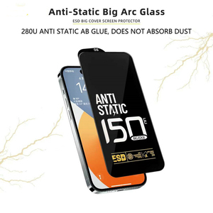 Film de protection en verre trempé antistatique <span class=keywords><strong>150CC</strong></span> à grand arc ESD pour iPhone 17, 16, 15 Pro <span class=keywords><strong>Max</strong></span>, 17 Air - Product Image 6