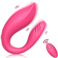 Vibrateur clitoridien et vaginal invisible en forme de U, télécommande sans fil, jouet sexuel pour femme, à porter dans les culottes, stimulation du point G