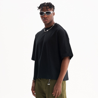 T-shirt décontracté pour homme en coton 100% uni à manches courtes et col rond pour l'été