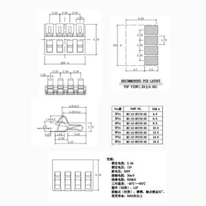 Conector de batería de resorte SMT Paso de 2,0 MM 2 3 4 5 6 7 8 pines Contacto macho Conector de carga de energía <span class=keywords><strong>Contactos</strong></span> Chapado en oro - Product Image 5