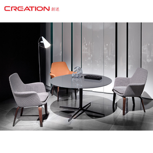 अनुकूलित लक्जरी होटल रेस्तरां फर्नीचर आधुनिक भोजन तालिका 6 कुर्सियों ग्लास डाइनिंग टेबल सेट - Product Image 2