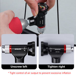 Mini Inflador de Bicicleta de <span class=keywords><strong>CO2</strong></span> de Aluminio con Manómetro de 80-130 PSI, Adaptador de Válvula y Diseño Ligero para Neumáticos de Bicicleta y Automóvil - Product Image 6