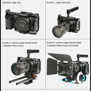 Cage pour caméra Viltrox pour <span class=keywords><strong>Blackmagic</strong></span> <span class=keywords><strong>Pocket</strong></span> Cinema Camera BMPCC <span class=keywords><strong>4K</strong></span>, cage de protection pour caméra, rig pour caméra avec vis 1/4'' 3/8'', rig d'épaule - Product Image 5