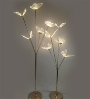Nouvelle Lampe de Sol Papillon Dorée à 5 Têtes pour Mariage, Fête, Demande en Mariage, Décoration de Scène