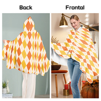 Couverture polaire imprimée OEM, chaleureuse et personnalisable, avec capuche, surdimensionnée, pour Noël, idéale pour canapé, lit, salon, chambre à coucher