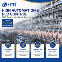 Équipement d'abattage de poulets de grande capacité pour une utilisation fiable capable de produire 2000 à 15000 poulets par heure avec certification CE