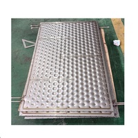 Réservoir de refroidissement en acier inoxydable soudé au laser haute pression, avec manchons à fossettes et manchons à plaques profilées pour pièces de chauffage