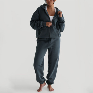<span class=keywords><strong>Sweat</strong></span>-shirt à <span class=keywords><strong>capuche</strong></span> pour <span class=keywords><strong>femme</strong></span>, best-seller, 100% coton, 420 GSM, en molleton français doux, coupe ample, fermeture éclair, sur mesure, grandes tailles - Product Image 4