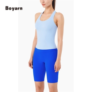 Boyarn เสื้อวิ่งหลังรูปตัว Y สำหรับผู้หญิงสวยแบรนด์ใหญ่เสื้อกล้ามยางยืดคอลึกเสื้อกั๊กออกกำลังกายเซ็กซี่ - Product Image 4