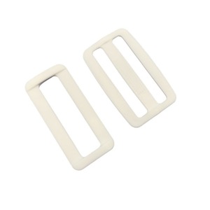 Boucles carrées en plastique blanc, réglables sur trois positions, pour accessoires de sac - Product Image 3