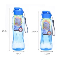 Bouteilles d'eau de Sport en plastique sans BPA de 500ml, bouteille d'eau de luxe personnalisée avec couvercle et passoire