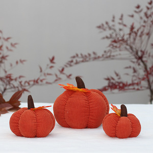 Suministro Directo de Fábrica: Adornos para el Hogar, Decoración Otoñal de Pana Tejida para el Día de Acción de Gracias, Calabaza - Product Image 3