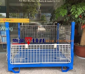 Thùng chứa dây kim loại bền công suất cao có thể gấp lại và phù hợp để sử dụng làm lồng kho - Product Image 5