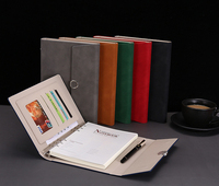 Cahier en cuir PU à feuilles mobiles personnalisé LOGO journal fabricant jaune papier journal bloc-notes calendrier porte-carte coffret cadeau