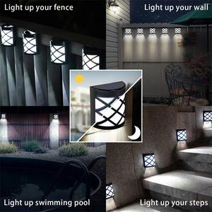 Lámpara Solar de Pared de 6 LED, Luces Solares Impermeables para Exteriores, Decoración de Jardín, Cercas, Patio, Iluminación de Escaleras, Caminos, Porche - Product Image 1
