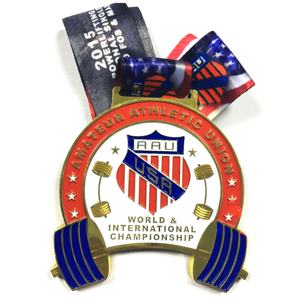 Factory Hot Sale Benutzer definiertes Logo Zink legierung Metall Meisterschaft Sport Gewichtheben Medaille Benutzer definierte Medaillen - Product Image 4