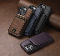 AilesTecca Dompet Kulit Magnetik Mewah untuk iPhone 16 dengan Kantong Kartu yang Dapat Dilepas untuk iPhone 17 Air Pro Max