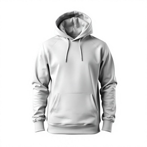 Sudadera con Capucha Negra para Hombre, 100% Algodón, Felpa, Corte Regular, Color Sólido, Diseño con Bolsillo, Ropa de Otoño - Product Image 1