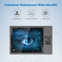Montado en la pared 2MP / 5MP Webcam Android Tablet 15 pulgadas Panel Pc con lector de tarjetas RFID / NFC