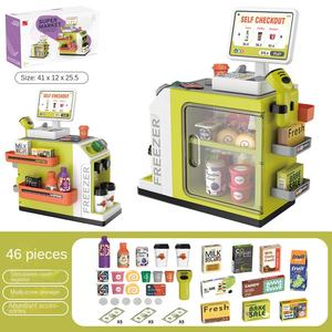 Mini 4-6Y para niños Simulación transfronteriza Tarjeta de crédito de plástico <span class=keywords><strong>Casa</strong></span> de compras Postre Bebida Sonido Luz Caja registradora - Product Image 4