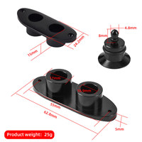 Kit de bouchon de remplissage de réservoir double carburant KST009 avec joint torique anti-fuite pour avion RC à essence nitro, fixation à vis en aluminium anodisé