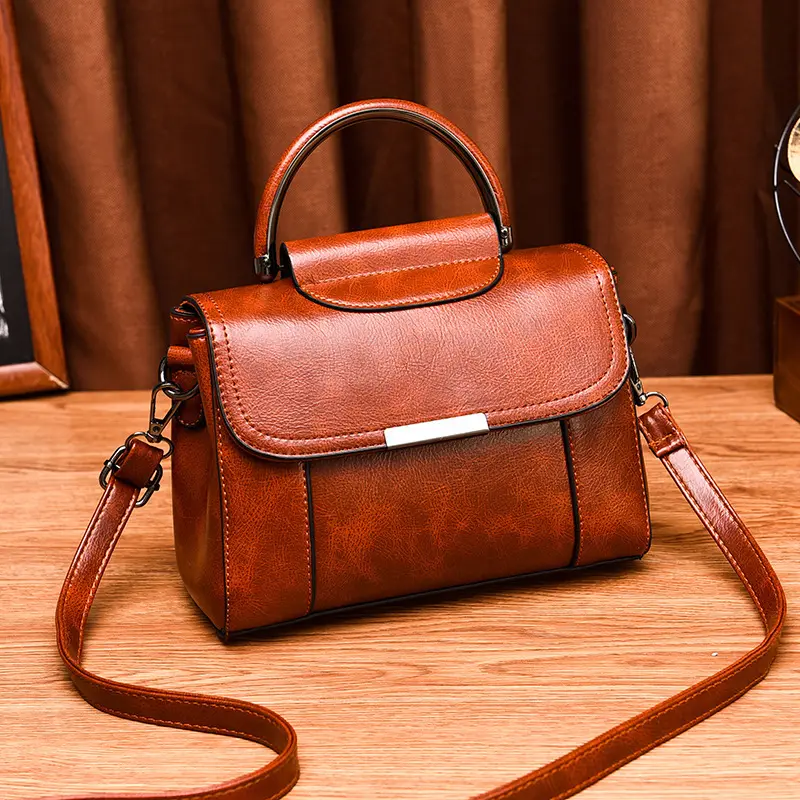 Модная классическая сумка-клатч, новый стиль 2023, простая однотонная сумка через плечо, женская сумка