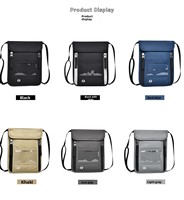 Porte-passeport de voyage personnalisé avec sangle de cou, multifonctionnel, en nylon, blocage RFID, portable, léger, imperméable, toutes saisons