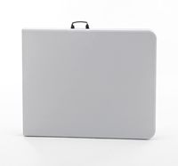 Table pliante en plastique durable, pliable en deux, 6 pieds (72"x29.5"), robuste, avec poignée portable, structure métallique, pour intérieur/extérieur, pique-nique, camping