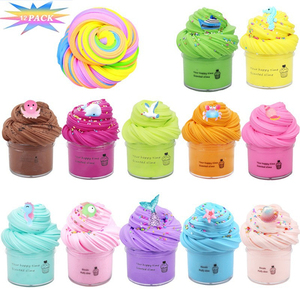Hot Bán 12-Màu Mềm Playdough & Slime DIY Kit Chất Lượng Cao Bông Bùn Bọt Đất Sét Cho Thanh Thiếu Niên Fluffy Polymer Đất Sét - Product Image 2