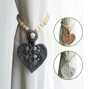 Fornitura Transfrontaliera Personalizzabile: Corde per <span class=keywords><strong>Tende</strong></span> Intrecciate a Mano <span class=keywords><strong>con</strong></span> <span class=keywords><strong>Perline</strong></span> <span class=keywords><strong>di</strong></span> <span class=keywords><strong>Legno</strong></span> e Foglie, Lacci in Garza, Cinghie YT058 - Product Image 2