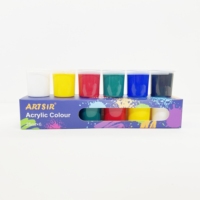 Pot de peinture acrylique 25ml personnalisé par usine en gros pour le dessin de tissu de papier de toile