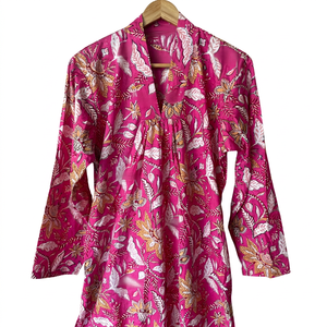 Best Selling Women's 100% Cotton Breathable Eco-Friendly V-neck Maxi <b>Dress</b> Handmade Spring <b>Summer</b> <b>Beach</b> Wear Floral Casual <b>Dress</b> - Product Image 1