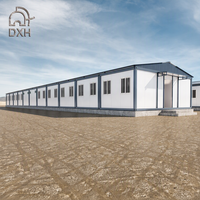 Rumah kontainer datar 20ft rakitan mudah, wadah rumah dengan Toilet Modular dan kamar mandi untuk asrama kamp
