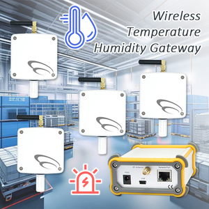 Wireless <b>Temperature</b> Humidity Gateway, Multi Point Environmental Monitoring For Factory Production - Product Image 1