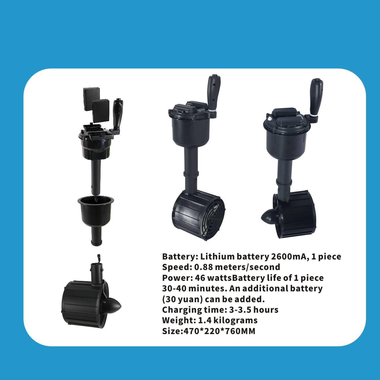 white Lithium battery propeller