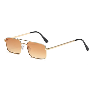 Lunettes de soleil carrées rétro unisexes, monture métallique pleine, verres PC, protection UV400, plusieurs couleurs disponibles, pour la conduite, les sorties, les fêtes, la rue - Product Image 5