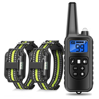 Intelligentes 2-in-1 Wiederaufladbares Ferngesteuertes Hundetrainingshalsband mit 800 Meter Reichweite für 3 Hunde Vibrationskontrolle & Elektrischer Nicht-Schock-Funktion