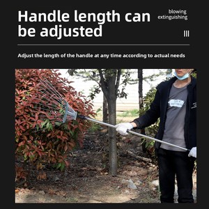 Kính thiên văn thép không gỉ xử lý cấp công nghiệp hướng dẫn Sử dụng Cỏ cào phẳng mặt đất lá quét cỏ Claw OEM vườn công cụ - Product Image 5