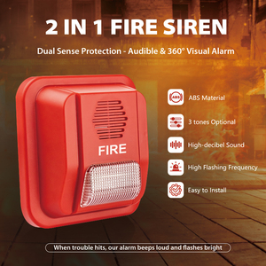 Nuevo diseño DC24V sirena convencional estroboscópica 3 alarmas Sistema de incendio y robo con sirena DC24V alarma de incendio sirena estroboscópica - Product Image 3