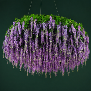 High Quality Simulation Long Branch Wisteria Plant Indoor Living Room Decor <b>Ornaments</b> Wedding Arch Ceiling Hanging Flowers Vines - Product Image 4